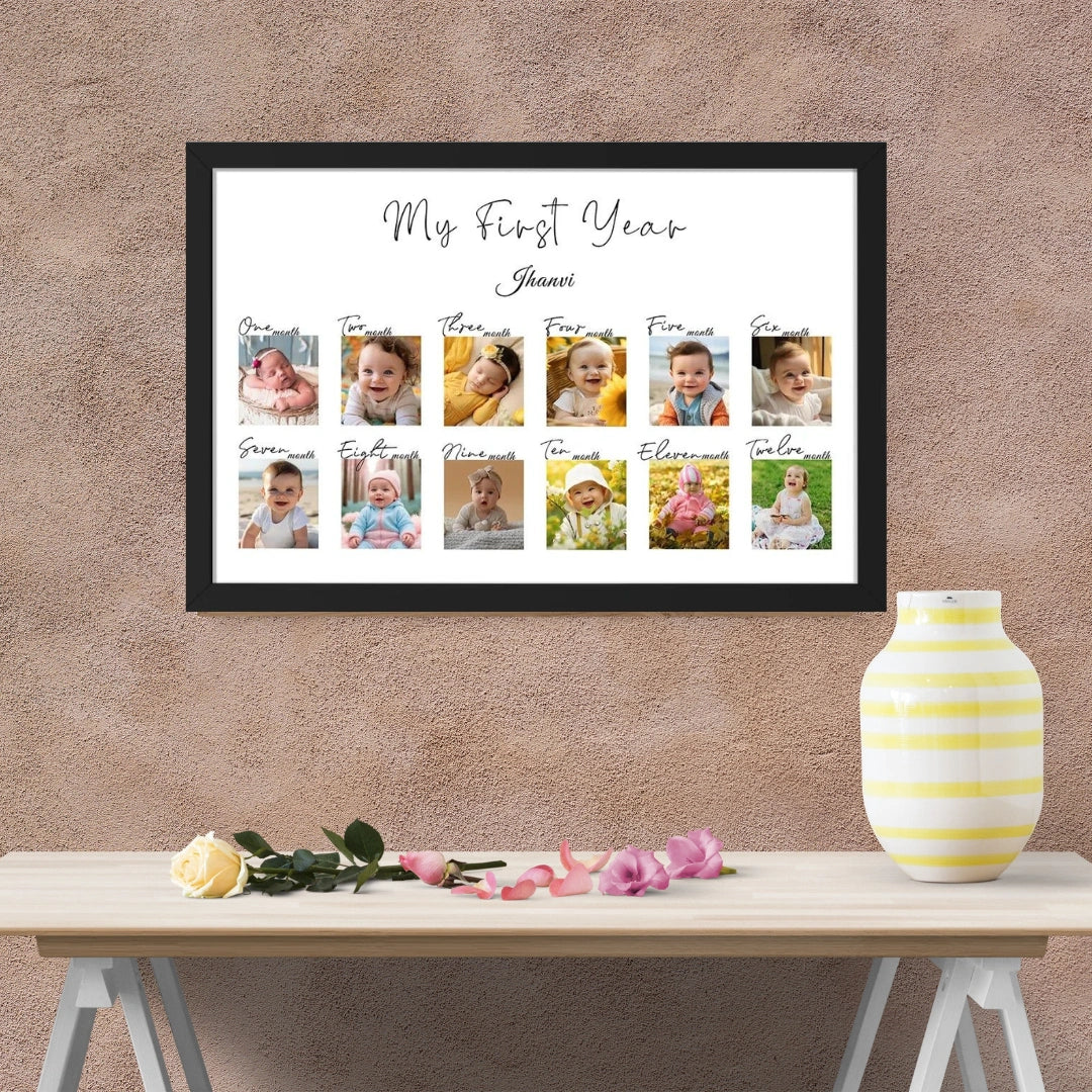 newborn to 1 year photo frame